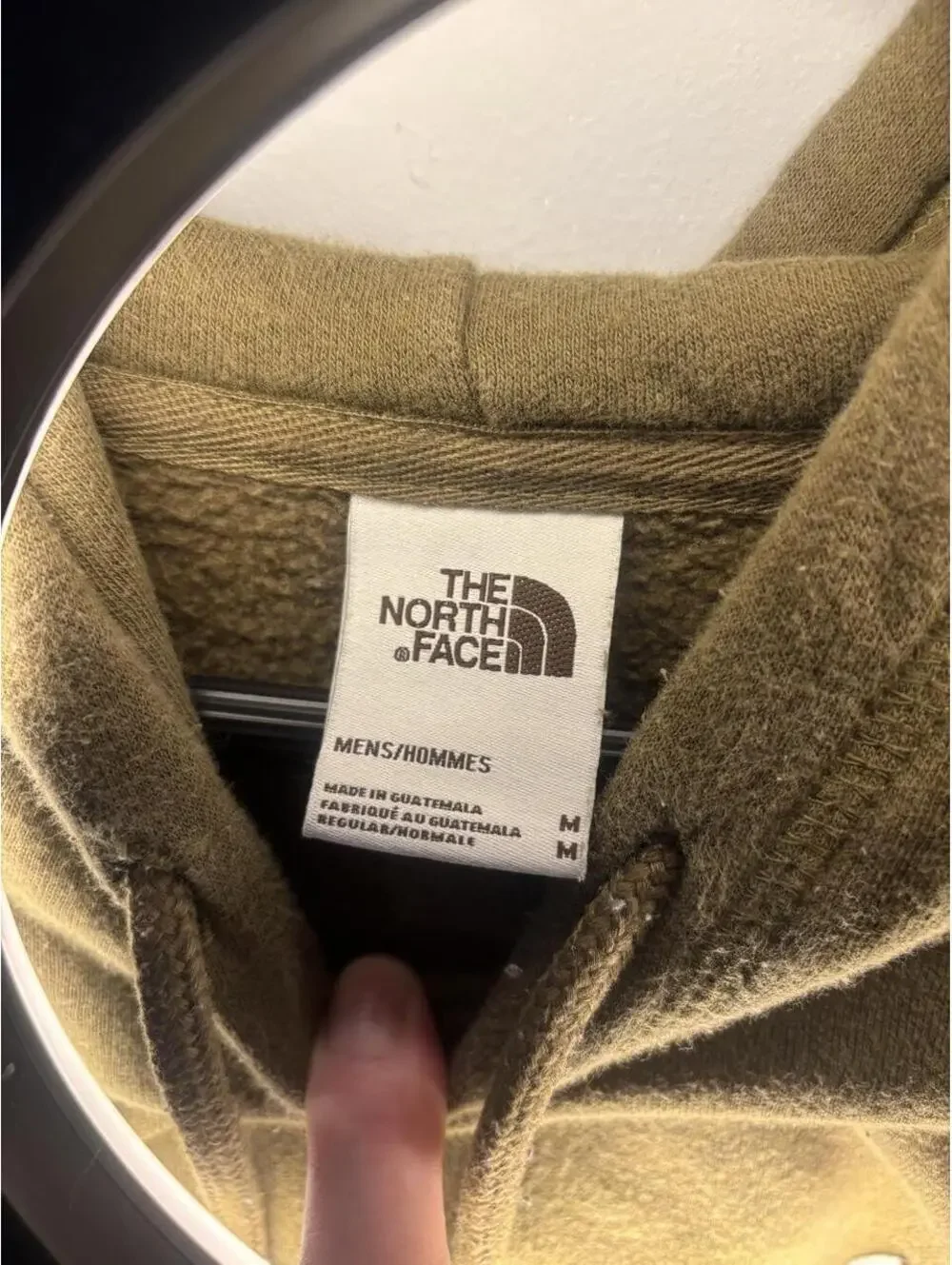 The North Face Men's Khaki and Green Hoody